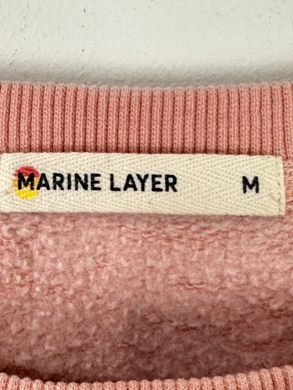 Marine Layer Womens Shiloh Crop Pink Sweatshire M Comfort Athleisure - Picture 3 of 10